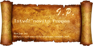 Istvánovits Poppea névjegykártya